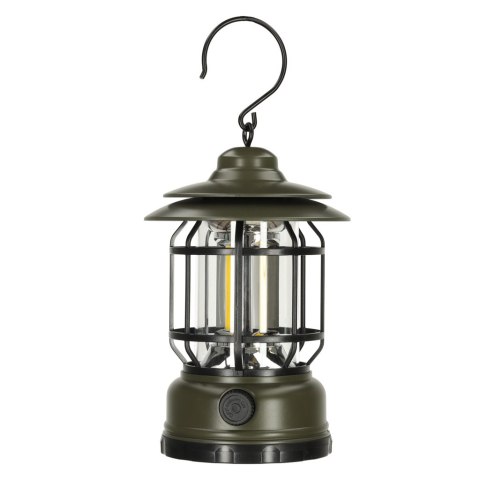 Lampa ogrodowa kempingowa na biwak z uchwytem piknik akumulatorowa USB