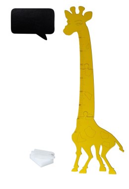 Miarka wzrostu drewniana żyrafa 125 cm żółta