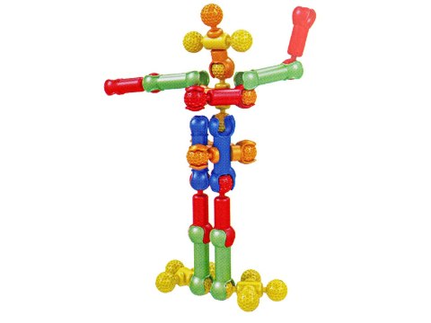 Kolorowe Klocki Konstrukcyjne Szkielet 40 Elementów