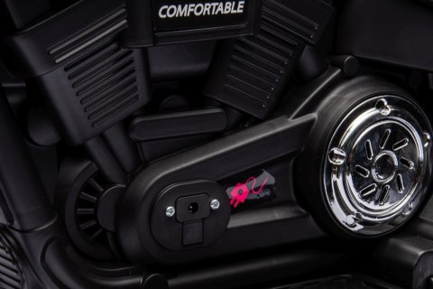 Motorek Chopper FASTER na akumulator dla dzieci Różowy + Radio FM + Panel audio + LED