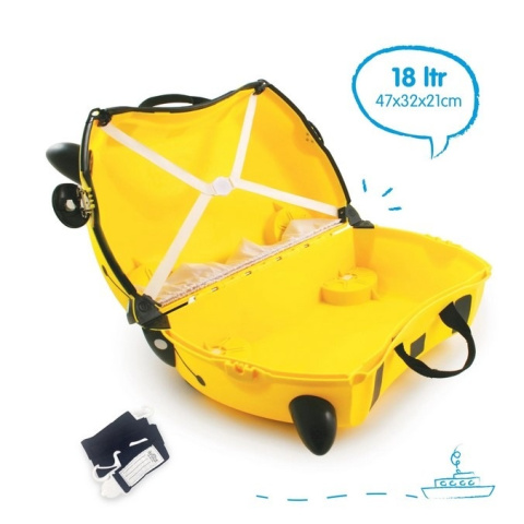 TRUNKI Funkcjonalna Zabawna Jeżdżąca Walizeczka - Pszczółka Bernard