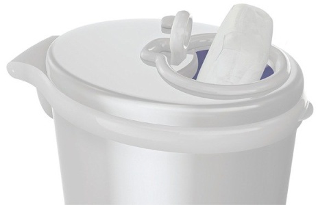 Ubbi, metalowy kosz na pieluchy, czarny w trójkąty