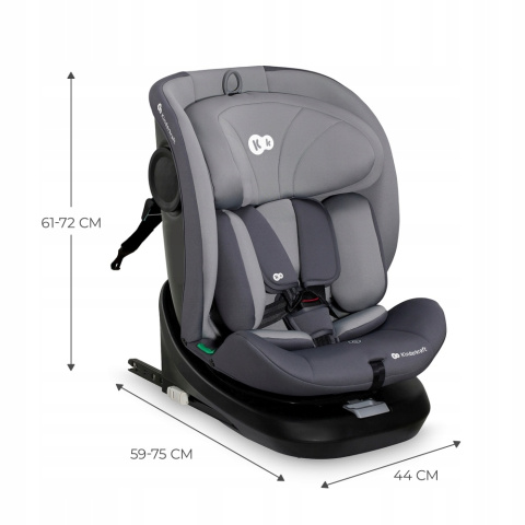 I-GROW i-Size Kinderkraft fotelik samochodowy 0-36 kg isofix - Szary
