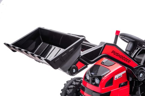 Koparka Traktor na akumulator dla dzieci Czerwony + Ruchome Ramię Łyżka + Pilot + Wolny Start + Radio FM + LED