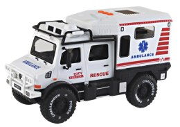 Pojazd Terenowy Ambulans Biały Otwierane Drzwi Dźwięki Światła