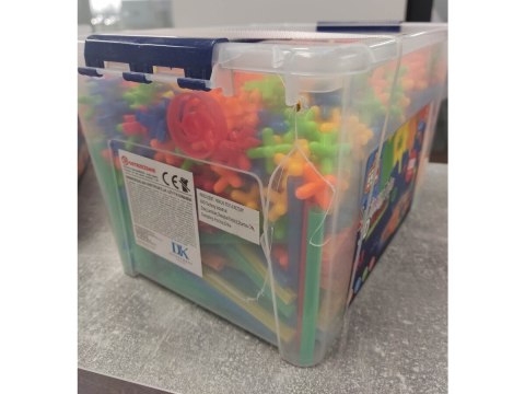 Słomki Konstrukcyjne, Klocki , Patyczki 1000 El, Kuferek, Świecące W Ciemności Nowa Wersja 3D Przecena 1