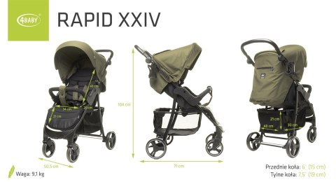 Wózek spacerowy Rapid khaki 4baby