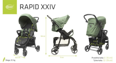 Wózek spacerowy Rapid olive 4baby