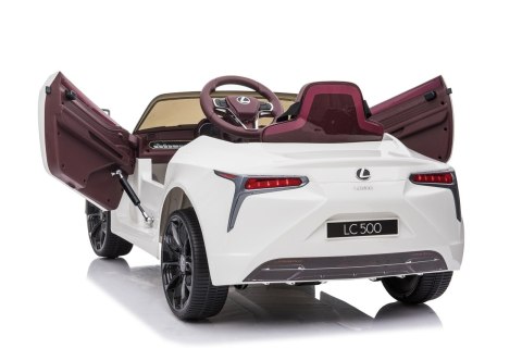 Lexus LC500 na akumulator dla dzieci Biały + Pilot + Wolny Start + EVA + Audio LED