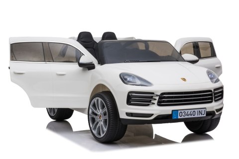 Porsche Cayenne S na akumulator dla dzieci Lakier Biały SUV + Pilot