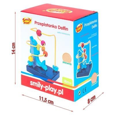 SMILY PLAY SP84495 Przeplatanka drewniana Delfin