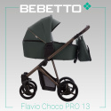 FLAVIO CHOCO PRO 2w1 Bebetto lekki wózek wielofunkcyjny do 22 kg głęboko-spacerowy 11,7 kg - PRO.13/BRM