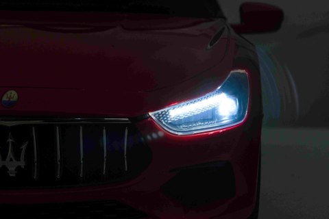 Maserati Ghibli na akumulator dla dzieci Czerwony + Pilot + EVA + Wolny Start + LED Audio