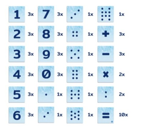 COBLO, nakładki na klocki - Cyfry 60 szt