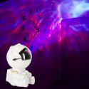 Lampka nocna dla dzieci projektor gwiazd astronauta z gwiazdką na pilot biała