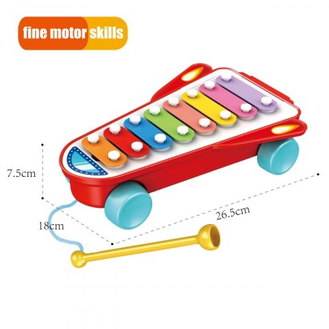 WOOPIE BABY Cymbałki Rakieta Kosmiczna Czerwona 18m+