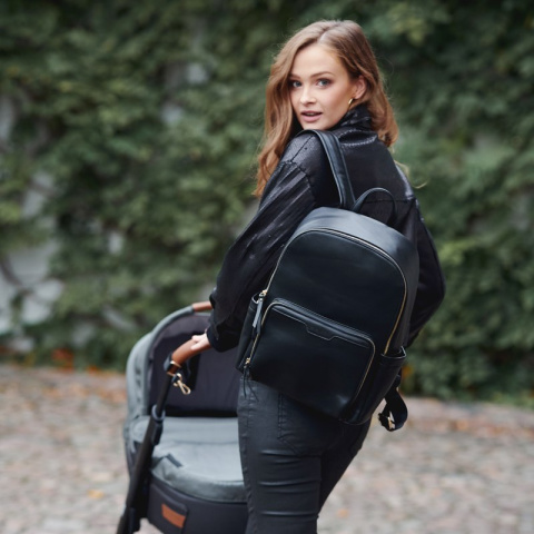 MOON JOISSY Plecak został zaprojektowany by spełniać potrzeby nowoczesnych oraz aktywnych rodziców - Black Gold