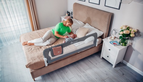 Lionelo Eva Grey Melange BARIERKA BRAMKA OCHRONNA BLOKADA ŁÓŻKA