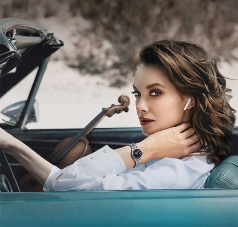 SŁUCHAWKI BEZPRZEWODOWE BLUETOOTH MIKROFON DOUSZNE SPORTOWE + POWERBANK