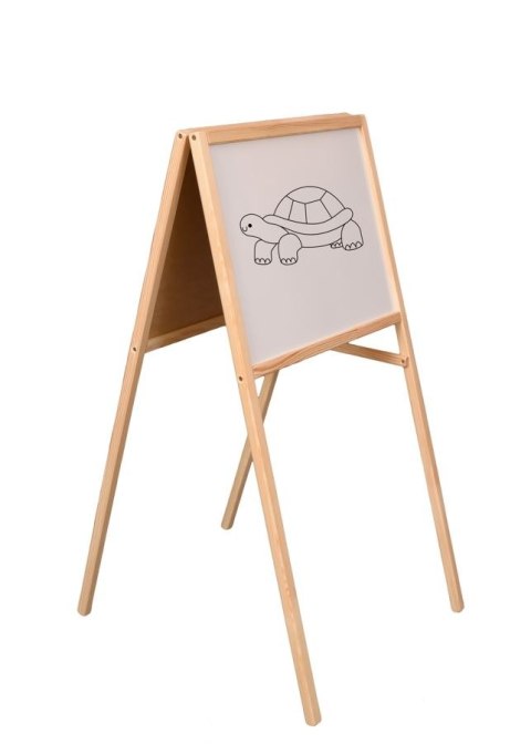 Tablica magnetyczna kredowa dwustronna drewniana literki kreda 43x50x84cm