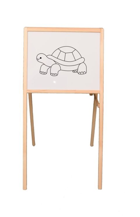 Tablica magnetyczna kredowa dwustronna drewniana literki kreda 43x50x84cm