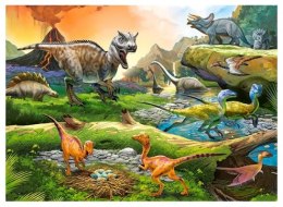 CASTORLAND Puzzle układanka 100 elementów World of Dinosaurs- Świat Dinozaurów 40 x 29 cm