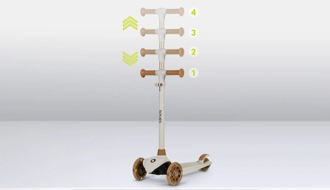 JESSY Lionelo hulajnoga balansowa koła LED do 50 kg - Grey Brown