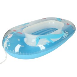 BESTWAY 34037 Kółko do pływania dla niemowląt koło pontonik dla dzieci dmuchany z siedziskiem łódka ponton niebieski 3+ 45kg