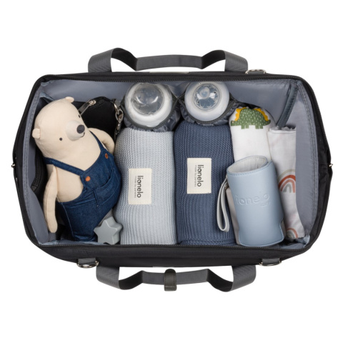 IDA Lionelo Duża uniwersalna torba do wózka - Black Onyx