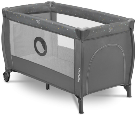 STEFI PLUS Lionelo Łóżeczko turystyczne dwupoziomowe Kojec - Multicolor