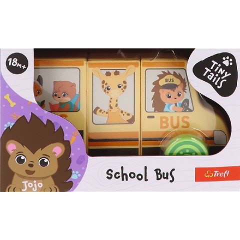 TREFL 61788 Zabawka drewniana Magnetic vehicle - School Bus Tiny Tails