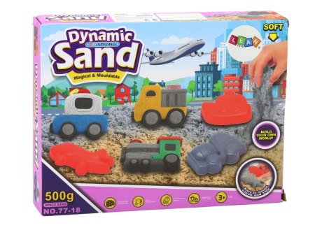 Zestaw Kreatywny Magiczny Piasek Pojazdy Foremki 8 Sztuk