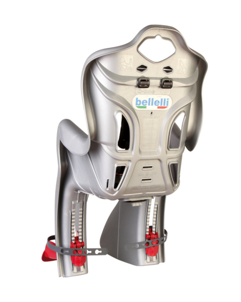 BELLELLI B-One Standard fotelik rowerowy mocowany na ramę - Silver