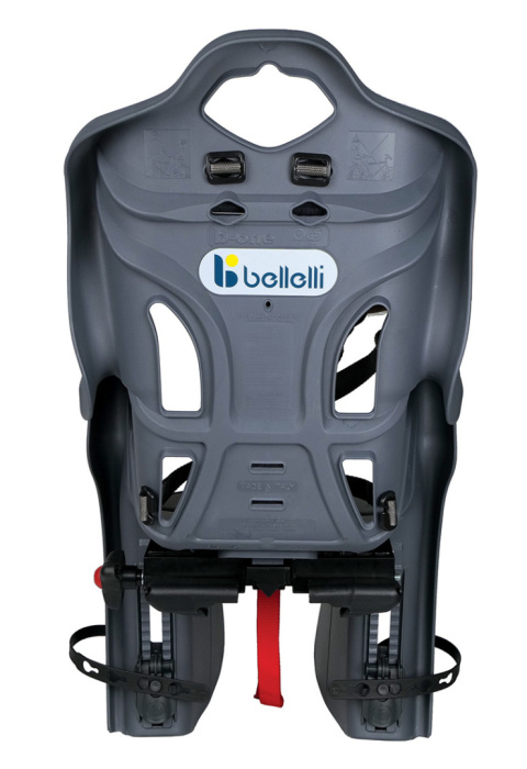 BELLELLI B-One Clamp LUX fotelik rowerowy mocowany na bagażnik - Dark Grey