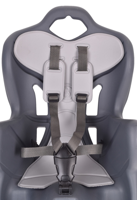 BELLELLI B-One Clamp LUX fotelik rowerowy mocowany na bagażnik - Dark Grey