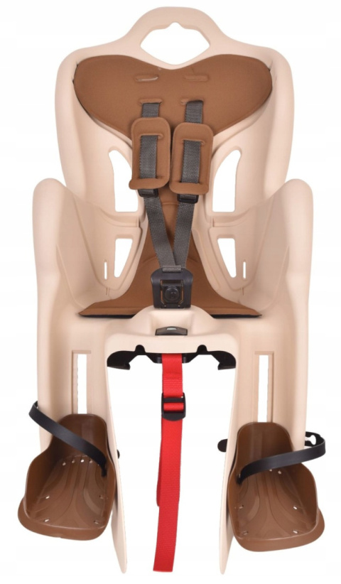 BELLELLI B-One Clamp fotelik rowerowy mocowany na bagażnik - Beige Vintage