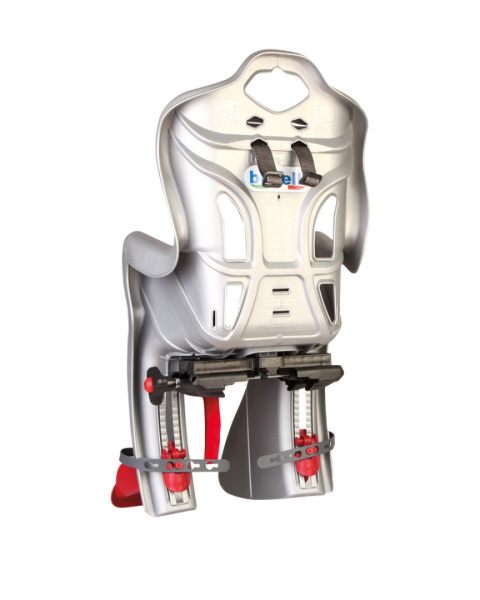 BELLELLI B-One Clamp fotelik rowerowy mocowany na bagażnik - Silver