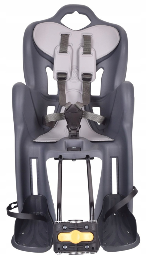 BELLELLI B-One Standard LUX fotelik rowerowy mocowany na ramę - Dark Grey