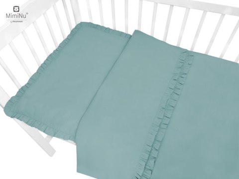 KIECZMERSKI Pościel C-2 100x135 cm ROYAL z falbanką zieleń nepalska