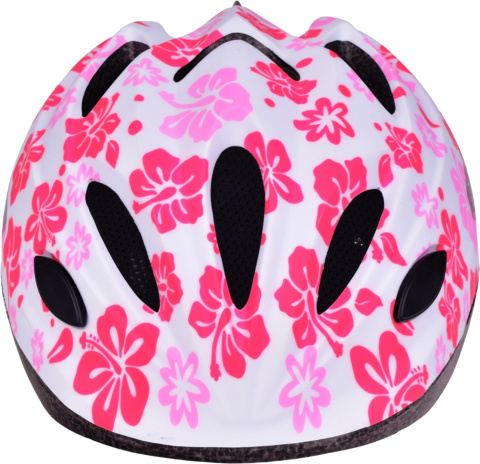 Kask dziecięcy Neonn rozmiar S 48-52 cm - biały w kwiatki