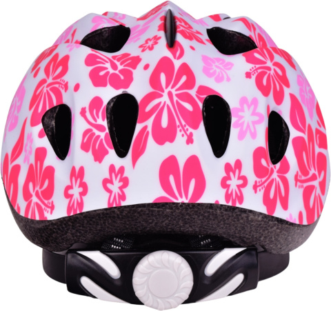 Kask dziecięcy Neonn rozmiar S 48-52 cm - biały w kwiatki