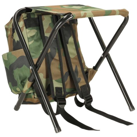 Krzesło turystyczne taboret plecak wędkarskie moro