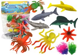 Zestaw Figurek Zwierząt Morskich 8 Sztuk Rośliny Wodne
