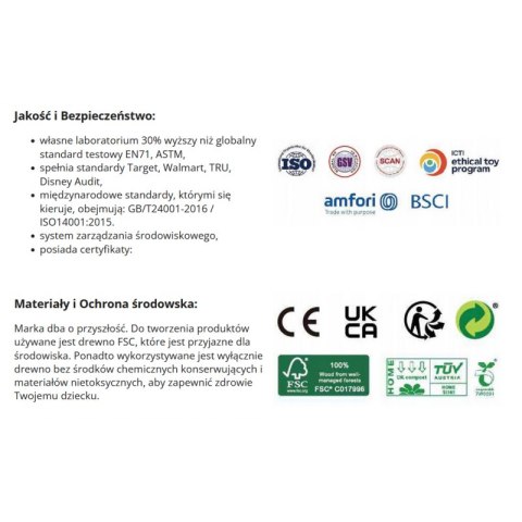 CLASSIC WORLD Układanka Klocki Puzzle dla Dzieci Zwierzęta Dopasuj Nauka Kształtów Kolorów MONTESSORI 6 el.