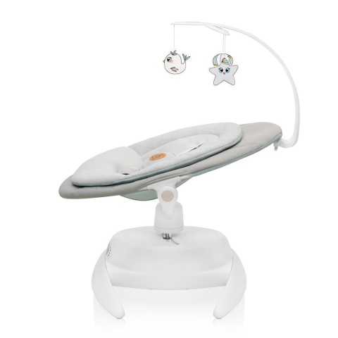 MELL Lionelo leżaczek bujaczek elektryczny z melodiami do 9 kg - Beige Sand