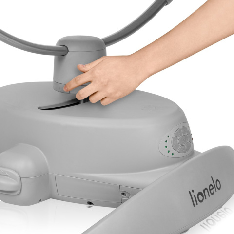 MELL Lionelo leżaczek bujaczek elektryczny z melodiami do 9 kg - Grey Stone