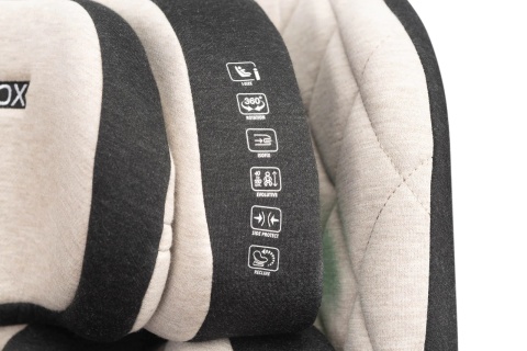 TUROX i-Size Caretero Fotelik samochodowy isofix 0-36 kg - Beige