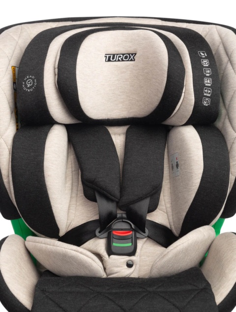 TUROX i-Size Caretero Fotelik samochodowy isofix 0-36 kg - Beige