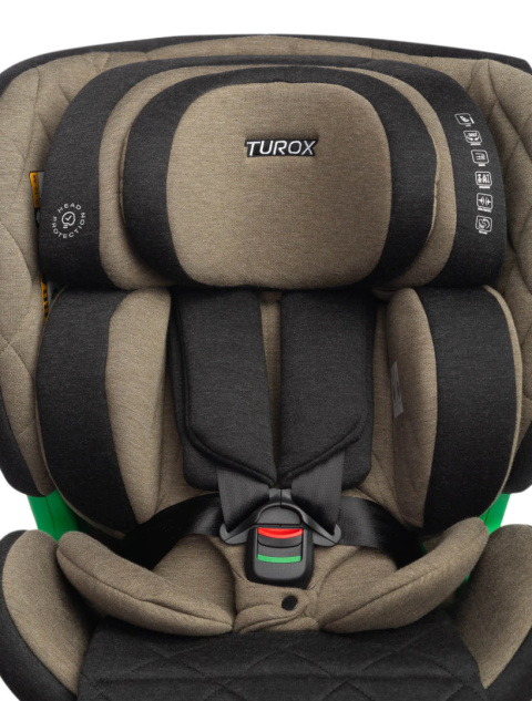 TUROX i-Size Caretero Fotelik samochodowy isofix 0-36 kg - Khaki