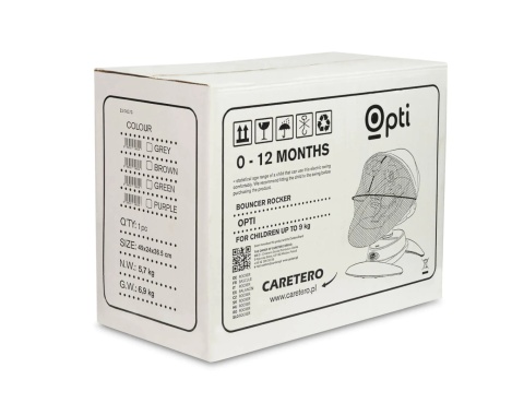 OPTI Caretero Bujaczek leżaczek elektryczny do 9 kg - Green